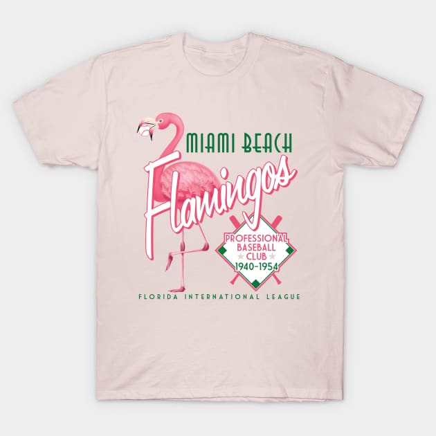 Miami Beach Flamingos Defunct Minor League Baseball Teams TShirt